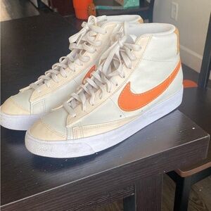 Cream and Orange Nike Blazer
